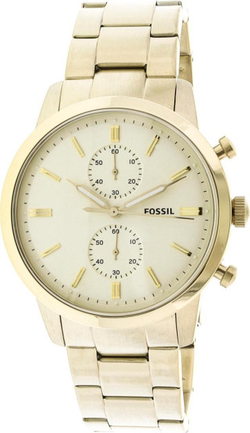 Watch strap Fossil FS5348 Stainless steel Gold Toned 22mm